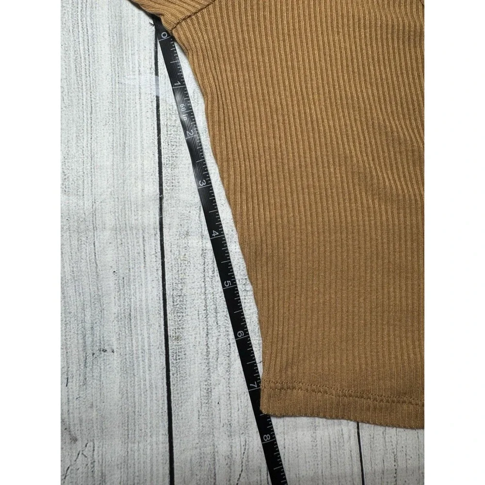 Alo Yoga Ribbed Cropped Whisper Cardigan Tan Camel Women’s size S